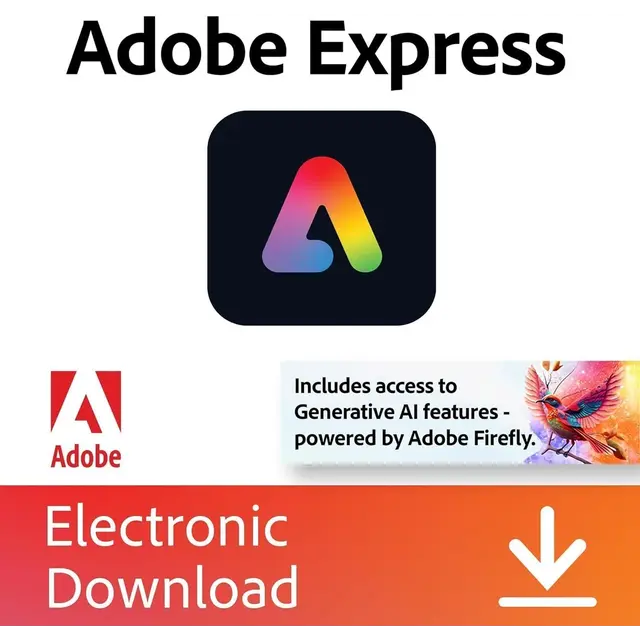 Adobe Express Premium | Социальные медиа: графика, видео и презентации | AI‑12 Month|