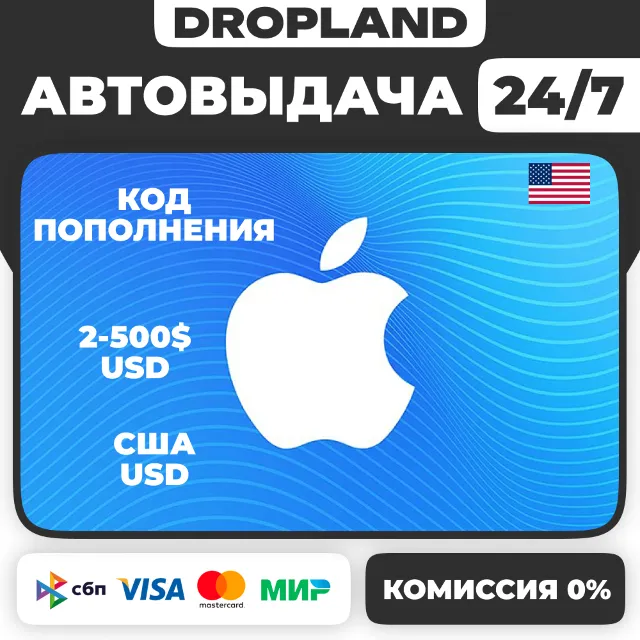 АВТОВЫДАЧА | Подарочная карта Apple Gift Card | USA | 2$-500$