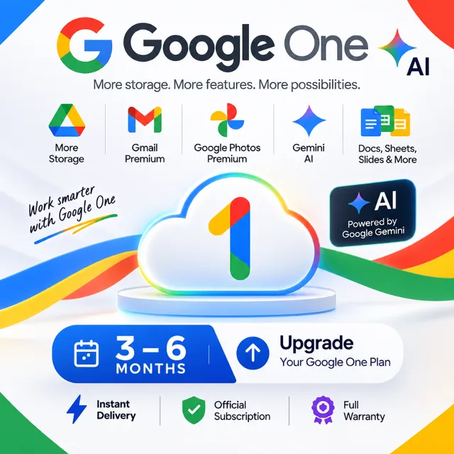 Google One AI / 3–6 месяцев / Обновление | Мгновенная доставка