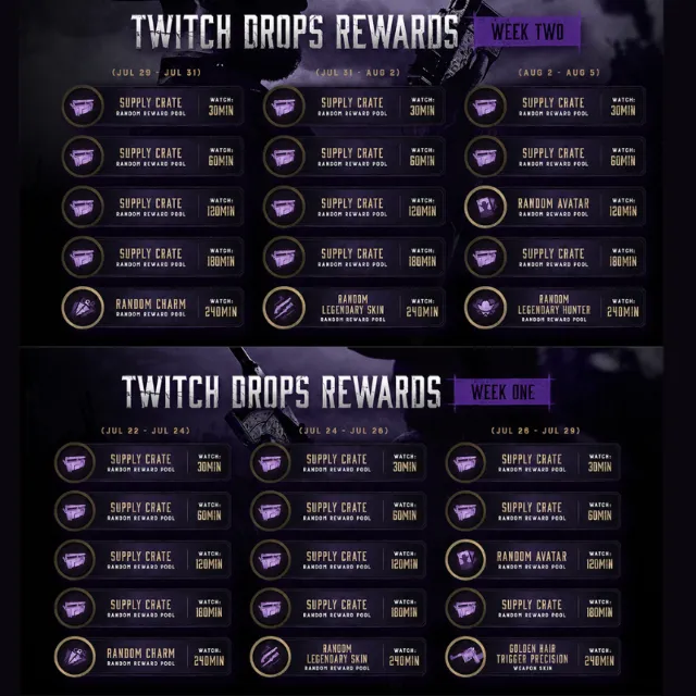 Hunt: Showdown 1896 30 предметов Неделя 1+2 | ИЮЛЬ 2026 Twitch Drop