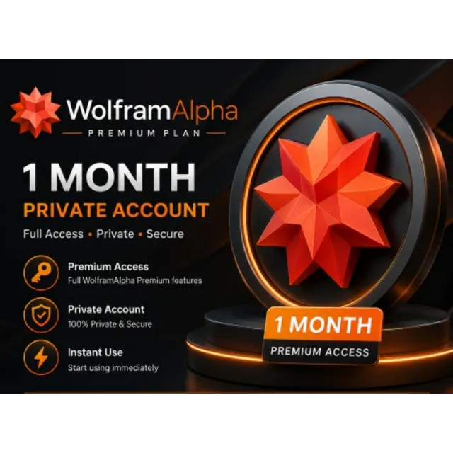 WolframAlpha Premium Plan Subscription 1 Month - Private Account (Global)