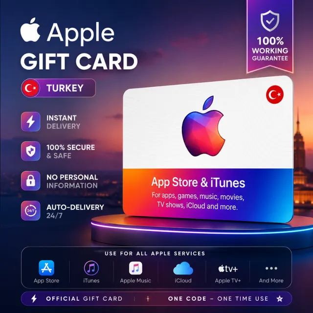 Apple &amp; iTunes 500 TRY Gift Card 24/7 AUTO
