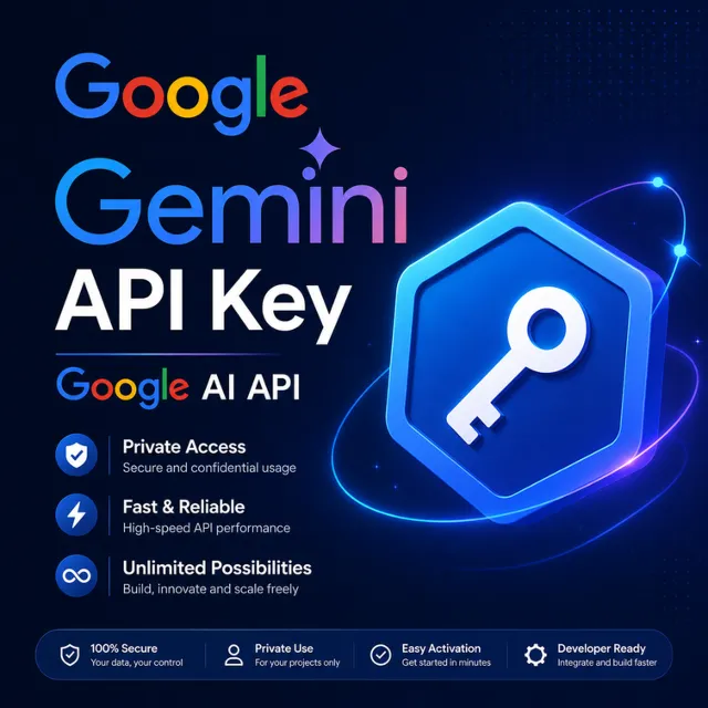 Google Gemini API Key | Google AI API | Приватный доступ