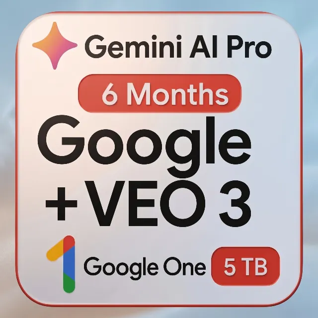 24/7 | Автовыдача | Google AI Pro 6 месяцевна вашу почту | Gemini 3.1 Pro, 5 ТБ
