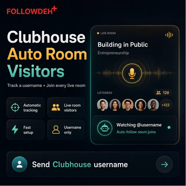 Clubhouse User Watch - авто посетители комнат
