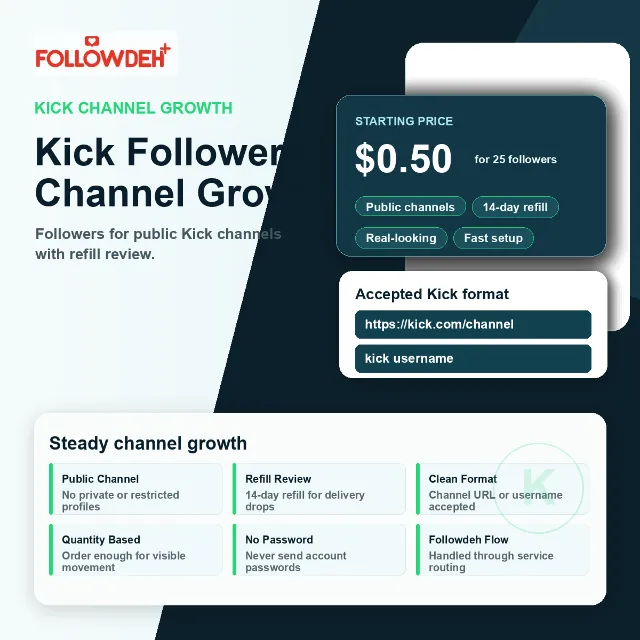 Kick Followers - подписчики Kick