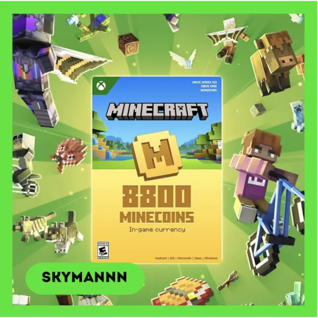 Minecraft Minecoin Pack 8800 Монет Java &amp; Bedrock КЛЮЧ