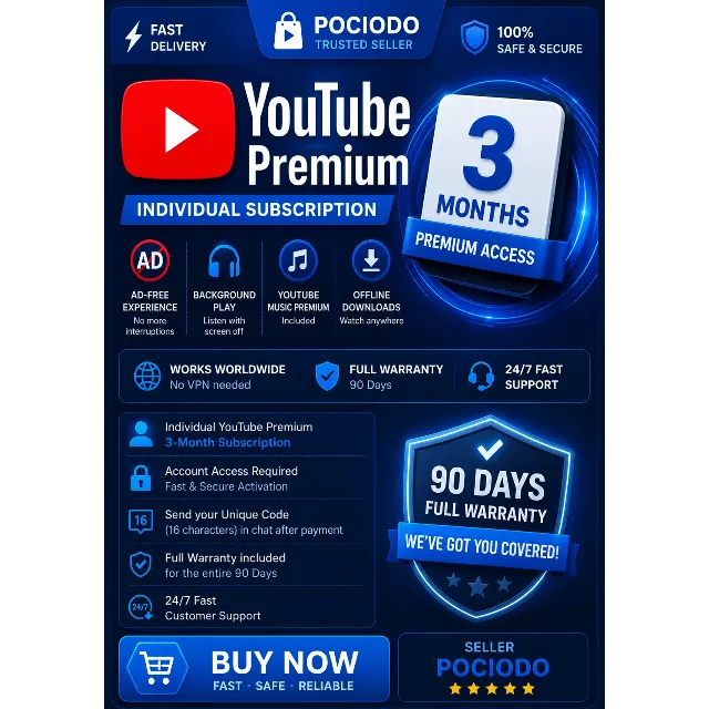 YouTube Premium 3 мес — Индивидуальный | Гарантия | GLOBAL