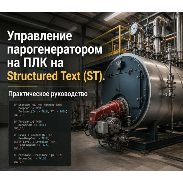 Управление парогенератором на ПЛК на Structured Text (ST). Практическое руководство