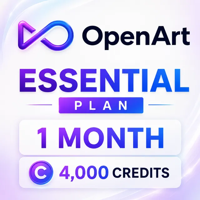 OpenArt AI Essential Plan | 1 Месяц | Личный Аккаунт | 4000 Кредитов