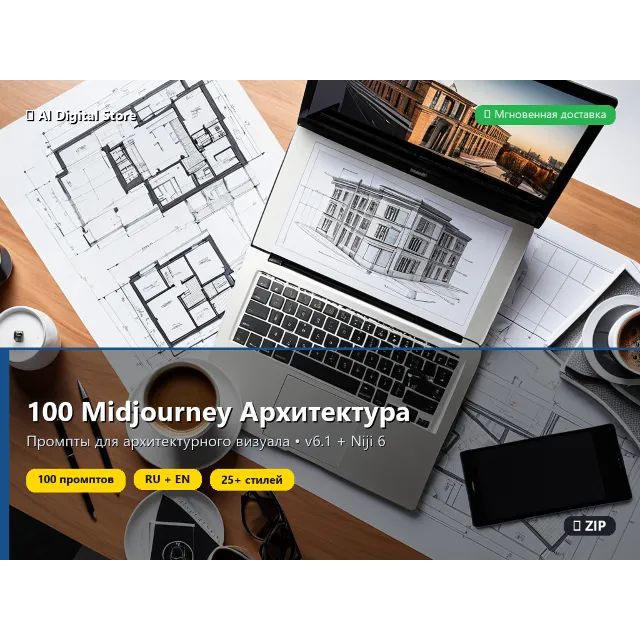 Промпты: 100 Midjourney Architecture Prompts