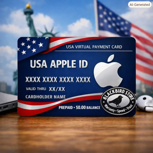🇺🇸 США Виртуальная карта 0$ – Apple ID USA (без баланса, предоплаченная)