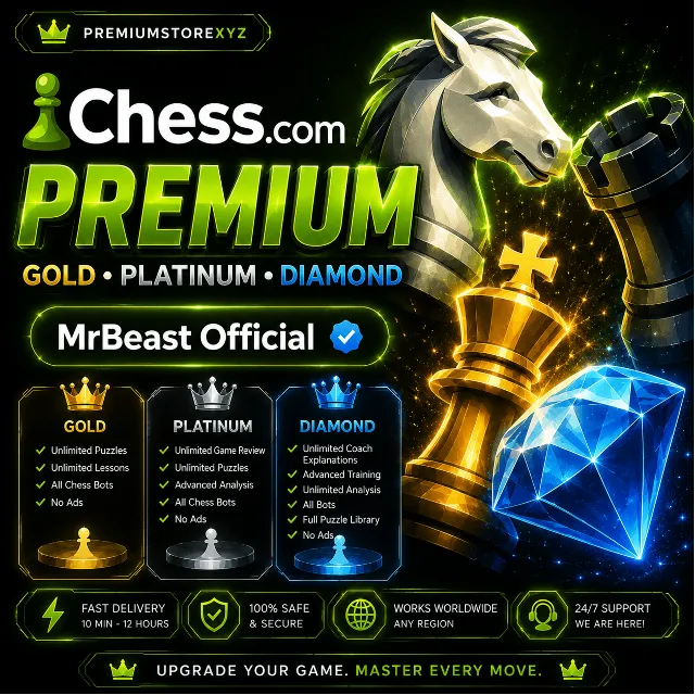 ♟ CHESS.COM PREMIUM | GOLD • PLATINUM • DIAMOND | ВАШ АККАУНТ | БЫСТРАЯ АКТИВАЦИЯ