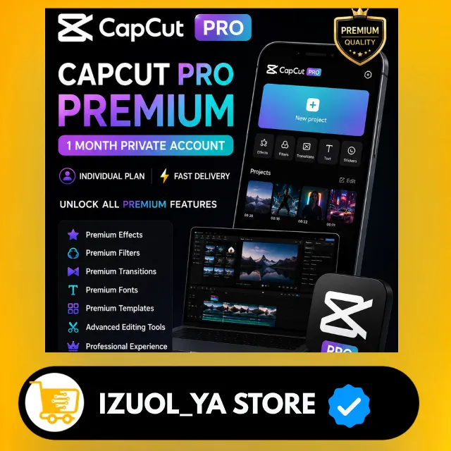 CapCut Pro  | Личный аккаунт на 1 месяц | Индивидуальный тариф | Быстрая доста