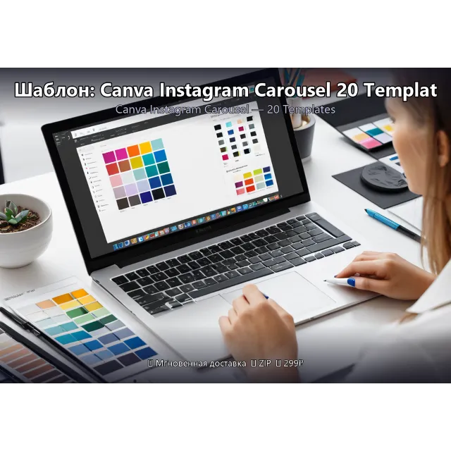 Шаблон: Instagram Carousel 20 — JSON + HTML