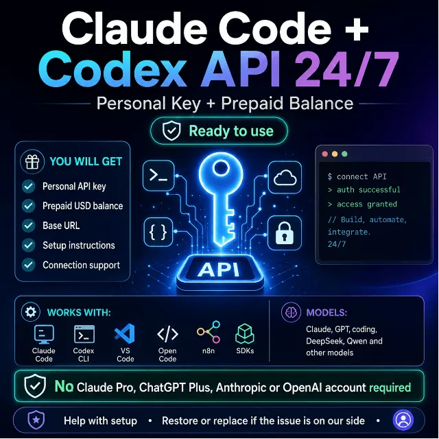 [АВТО 24/7] Дешевый Claude Code + Codex API | GPT-6 Astra / Opus 5 / Sonnet 5