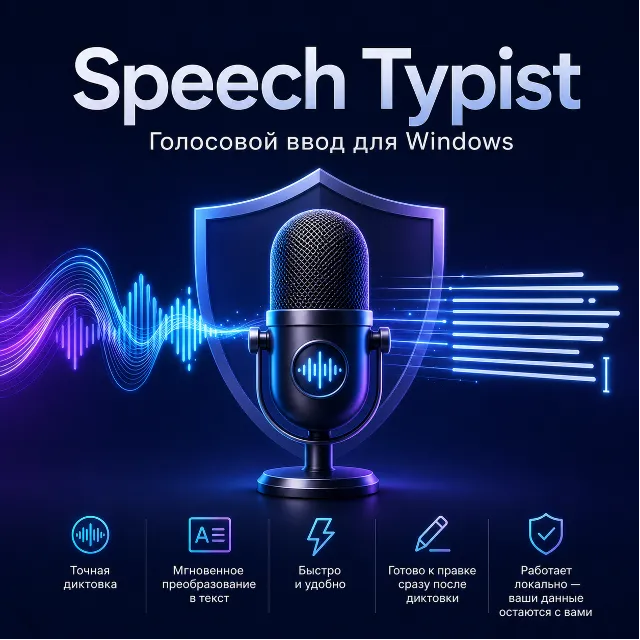Speech Typist — бессрочная лицензия для Windows