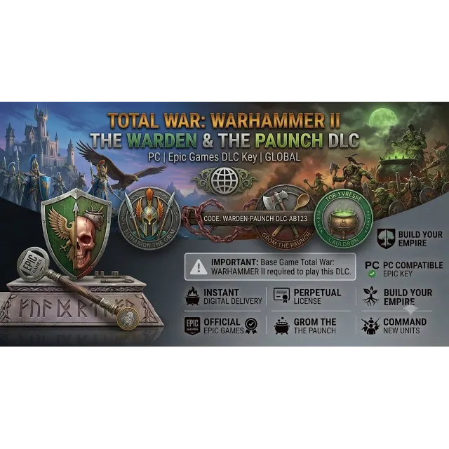 ⚔️ Total War: WARHAMMER II - The Warden &amp; The Paunch | Ключ PC Epic Games (DLC) 🌎 GL