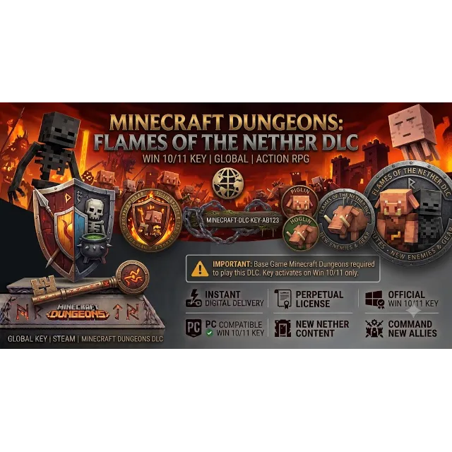 🔥 Minecraft Dungeons Flames of the Nether DLC ✅ КЛЮЧ Win 10/11 | GLOBAL