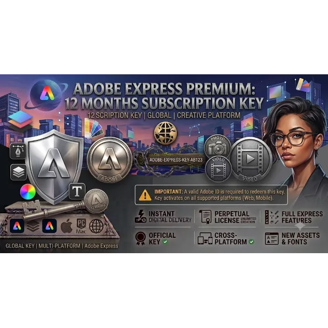 Adobe Express Premium – 12 месяцев подписки (ключ)