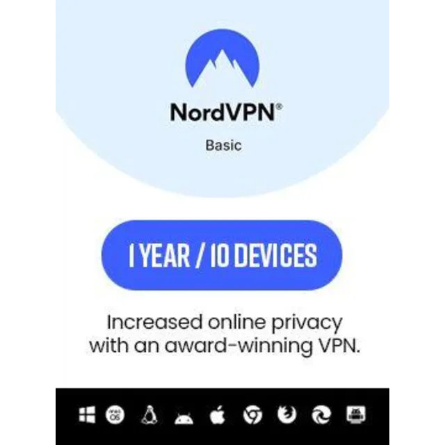 ​NordVPN Basic 1 Год / 10 Устройств - Ключ Активации (DE)