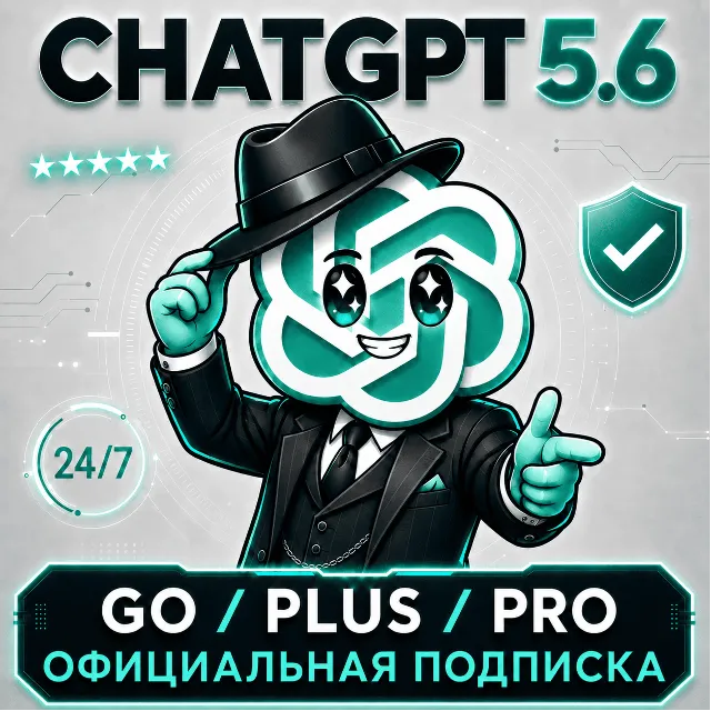 [24/7 АВТО] ChatGPT 5.6 Plus | Pro 5x (20x) | Go | ОФОРМЛЕНИЕ / ПРОДЛЕНИЕ + CODEX