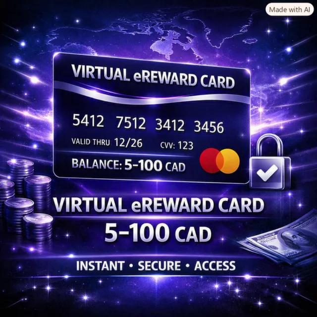 🛒✨ Виртуальная карта | 💳 Mastercard® eReward Prepaid | 5–100 CAD | Канада/США ✅