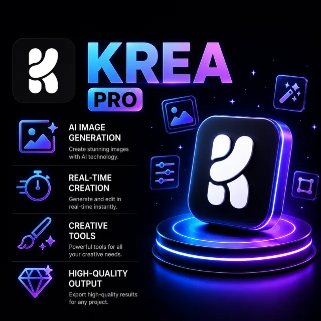 Krea AI Basic | 5 100 кредитов | Личный аккаунт | 1 месяц | Быстрая доставка