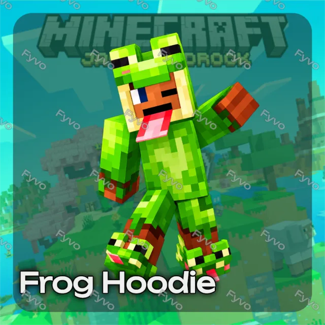 ПРОМОКОД【Frog Hoodie】— JAVA &amp; BEDROCK | MINECRAFT | СКИН / ПРЕДМЕТ