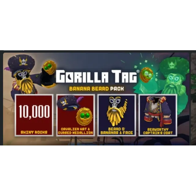 DLC Banana Beard Pack Gorilla Tag Oculus quest 2 3 s    meta quest
