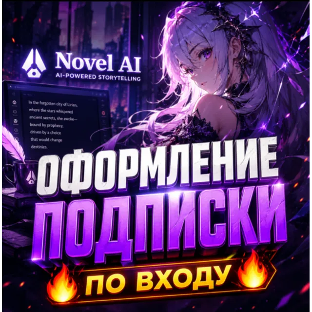 Novel AI подписка | Tablet | Scrol l Opus  - 1 месяц