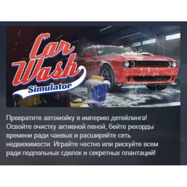 Car Wash Simulator АВТОДОСТАВКА STEAM GLOBAL МГНОВЕННО ЛИЦЕНЗИЯ
