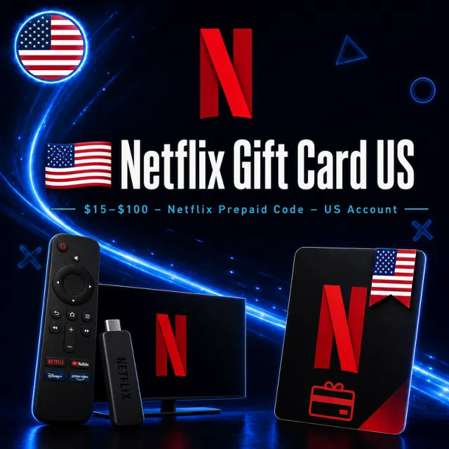 🇺🇸 Netflix Gift Card US | $15–$100 – Netflix Prepaid Code – US аккаунт