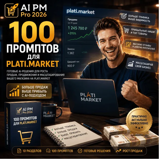 100 промптов ChatGPT для продаж на Plati.Market — AI PLATI MARKET Pro 2026