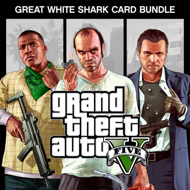 Pakiet Grand Theft Auto V + karta gotówkowa Great White Shark — Xbox Series X|S — пок