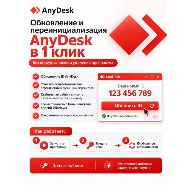 Программа для сброса ID и ограничений AnyDesk