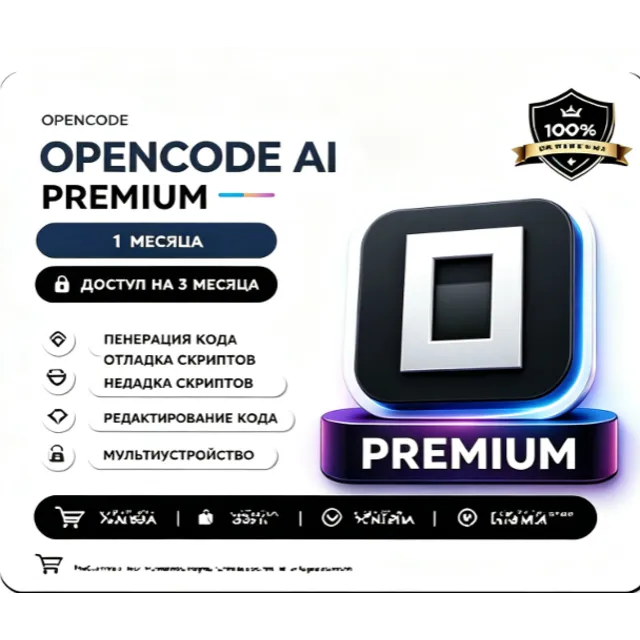 Opencode AI / Opencode Token | Подписка на 1 месяц | Низкая цена | Полная модель