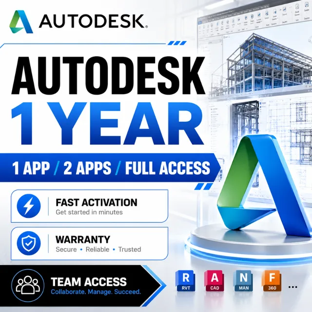 Autodesk | 1 год | 1 / 2 приложения / Full Apps | Ваш email | Быстрая выдача