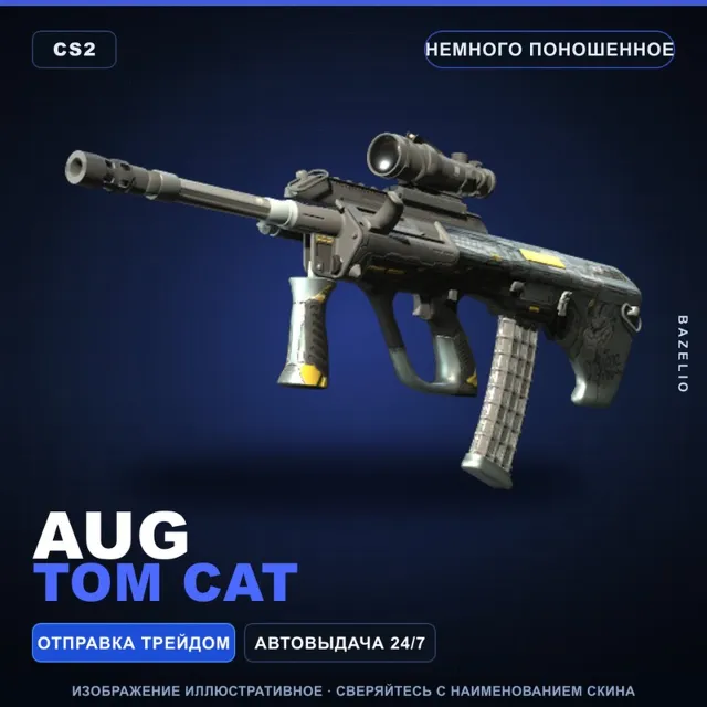 AUG | Tom Cat | Немного поношенное · Скин Counter-Strike 2