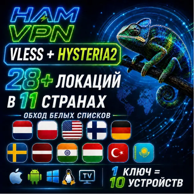 VPN VLESS ВПН HAPP БЕЛЫЕ СПИСКИ LTE 30 ЛОКАЦИЙ РАБОТАЕТ В РФ США ГЕРМАНИЯ НИДЕРЛАНДЫ