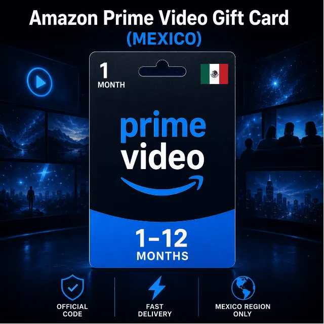 Amazon Prime Video (Мексика) 1–12 месяцев | Код пополнения