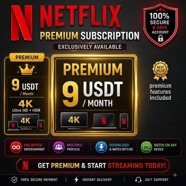 Netflix Subscription —4K Ultra HD + HDR