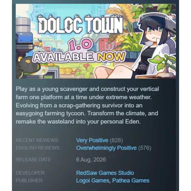 GLOBAL | Doloc Town | STEAM KEY