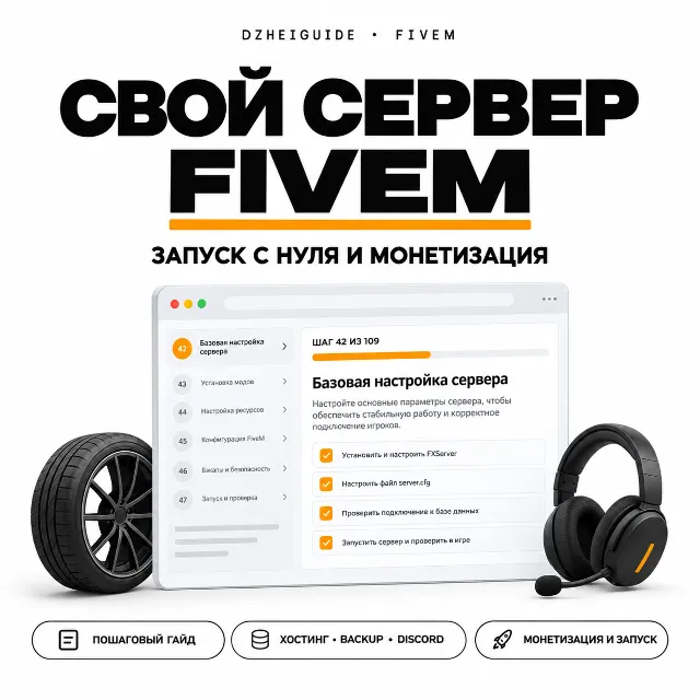 Свой игровой сервер FiveM (GTA RP) - запуск с нуля и монетизация | by DzheiGuide