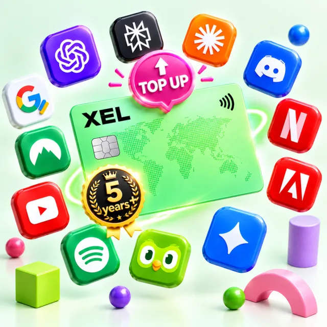 Глобальная предоплаченная карта | $10–$2500 | Мгновенно | Пополнение | 5 лет