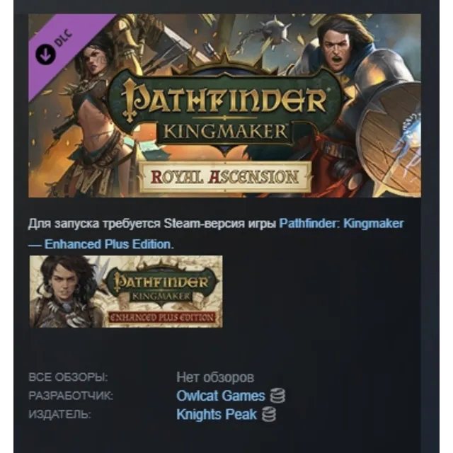 Pathfinder: Kingmaker — Royal Ascension DLC АВТОДОСТАВКА STEAM РОССИЯ МГНОВЕННО