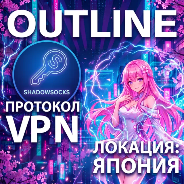 🇯🇵 ЯПОНИЯ OUTLINE VPN БЕЗЛИМИТ Личный сервер Shadowsocks ключ Автовыдача 24/7