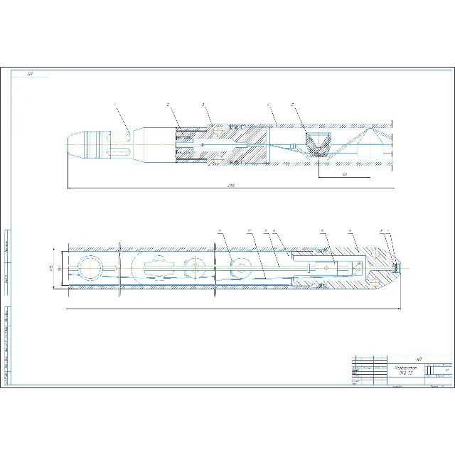Перфоратор ПКО 73 - сборочный чертеж и спецификация в программе Компас 3D