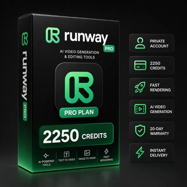 RunwayML Pro Plan 1 Month Private account