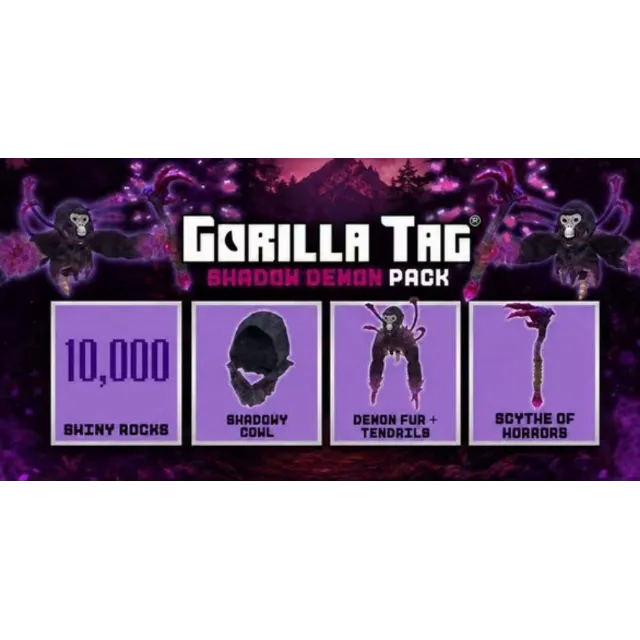 Shadow Demon Pack для Gorilla Tag  для Oculus quest 2 3 s